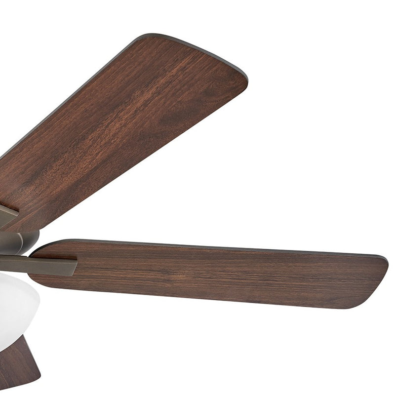 Hinkley Metro Illuminated 52in 2-Light Ceiling Fan | Traditional Brushed Nickel Steel and Etched Opal Glass | Living Room & Bedroom | Model 903352FBN-LIA
