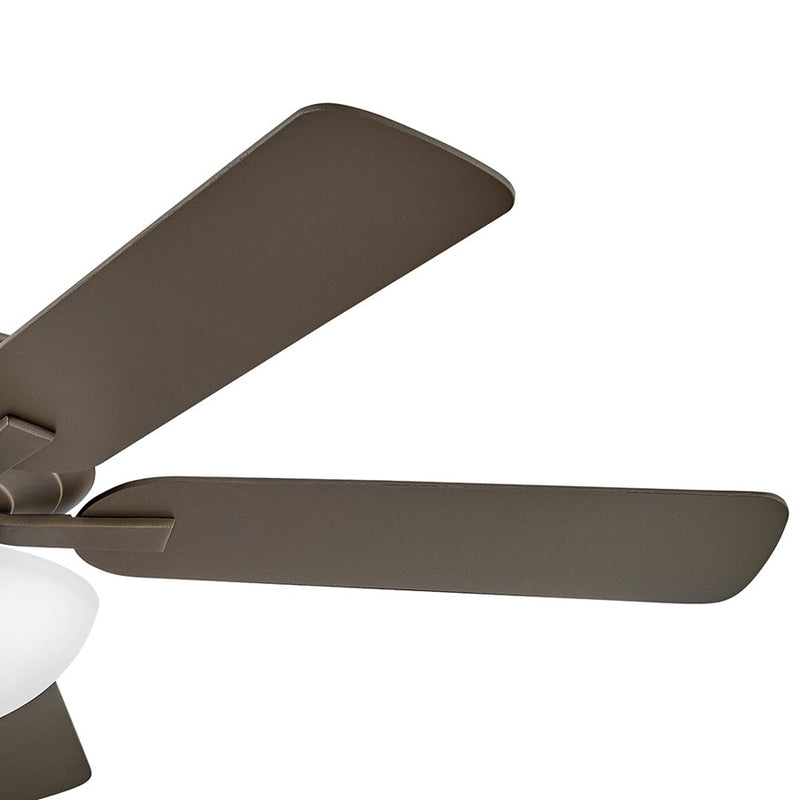 Hinkley Metro Illuminated 52in 2-Light Ceiling Fan | Traditional Brushed Nickel Steel and Etched Opal Glass | Living Room & Bedroom | Model 903352FBN-LIA