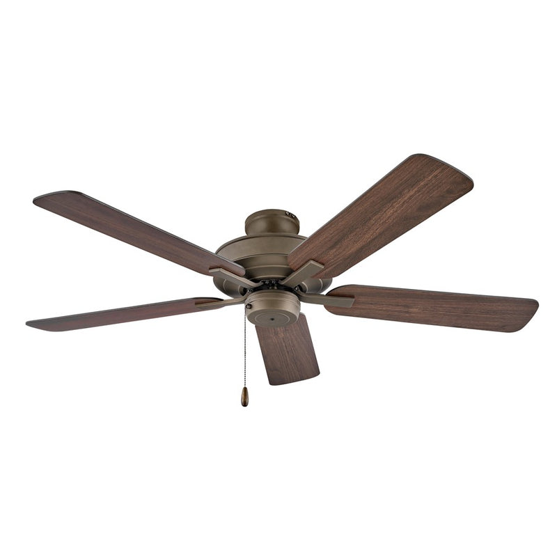 Hinkley Metro 52in 5-Blade Ceiling Fan | Traditional Brushed Nickel Steel and Silver/Wood Blades | Living Room & Bedroom | 52 x 52 x | Model 903352FBN-NIA