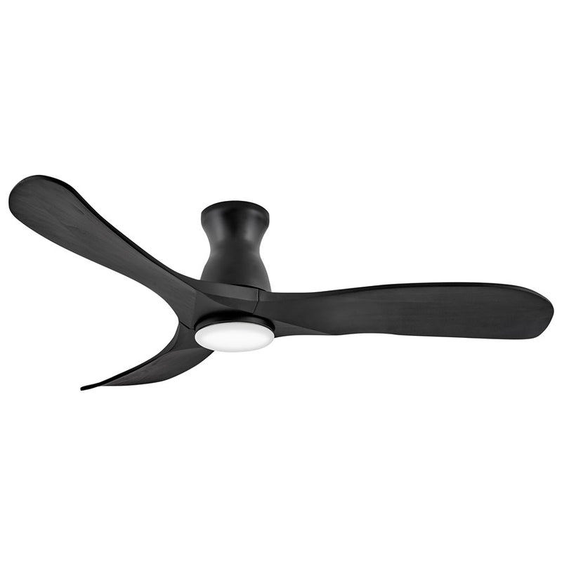 Hinkley Fan Swell Flush Illuminated 56" LED Smart Fan, Bk/Bk