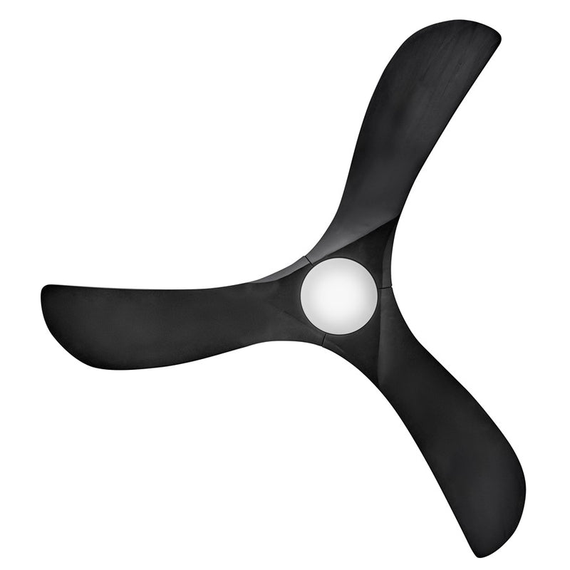 Hinkley Fan Swell Flush Illuminated 56" LED Smart Fan, Bk/Bk