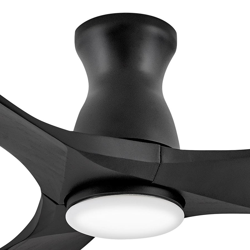 Hinkley Fan Swell Flush Illuminated 56" LED Smart Fan, Bk/Bk