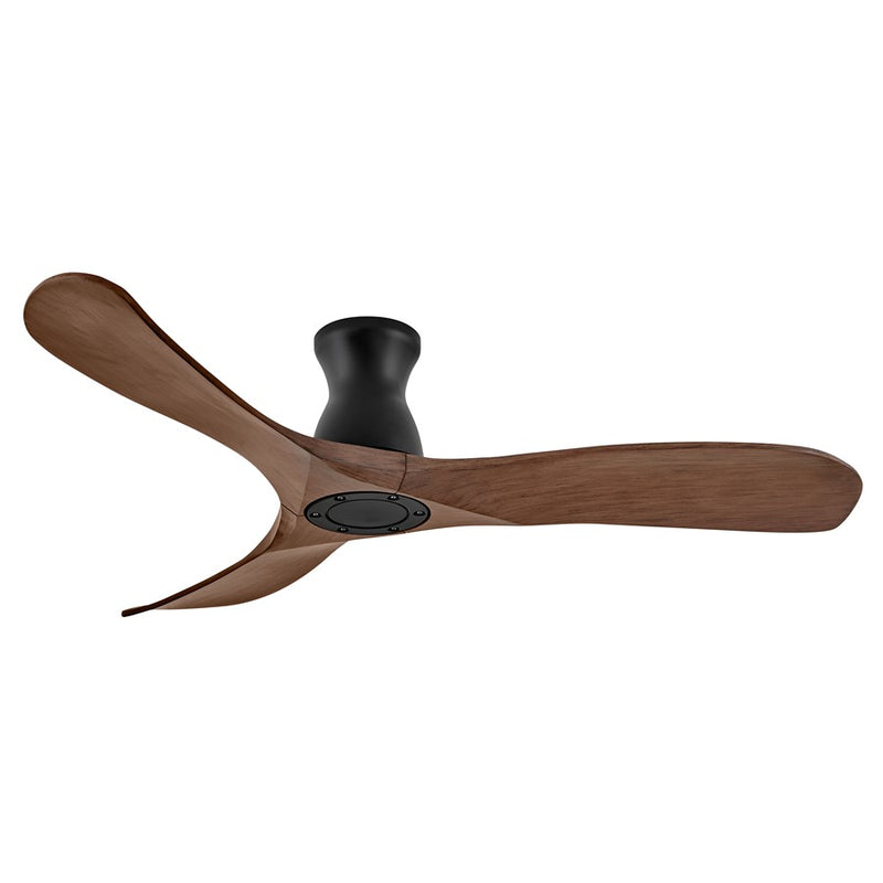 Hinkley Fan Swell Flush Illuminated 56" LED Smart Fan, Bk/Walnut