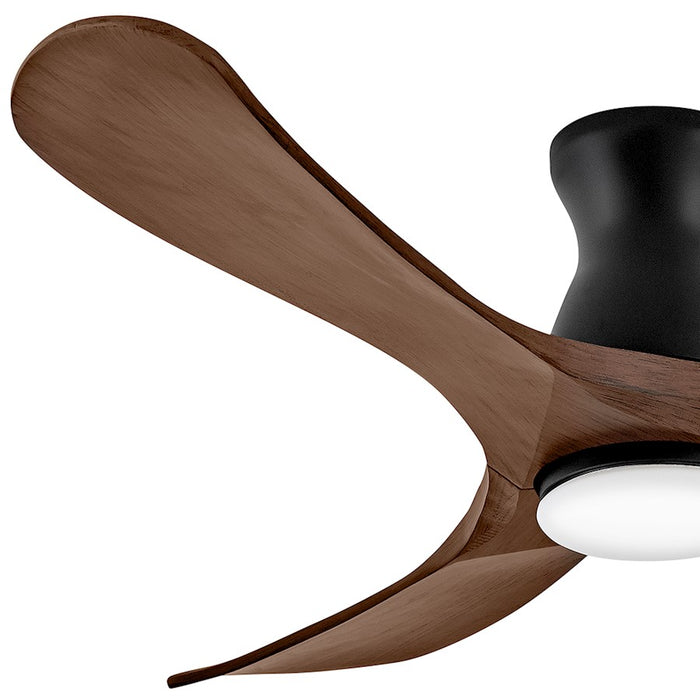 Hinkley Fan Swell Flush Illuminated 56" LED Smart Fan, Bk/Walnut