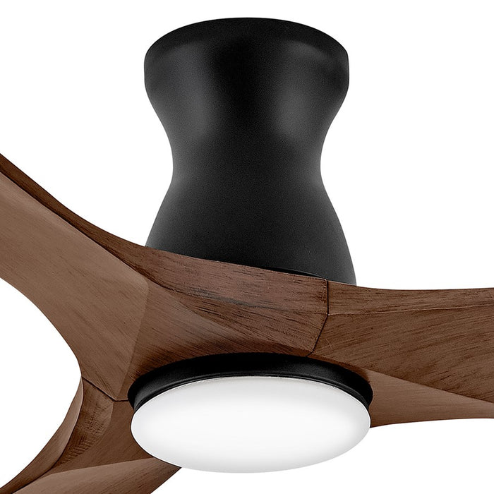Hinkley Fan Swell Flush Illuminated 56" LED Smart Fan, Bk/Walnut