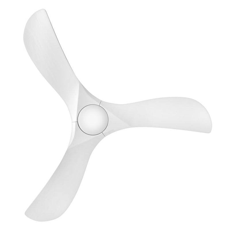Hinkley Swell Flush Illuminated 56in LED Smart Ceiling Fan | Modern Matte White Steel and White Glass | Damp-Rated Indoor & Covered | Model 903456FWW-LDD