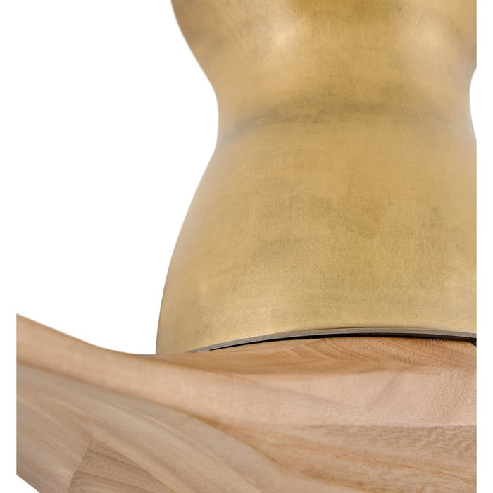 Hinkley Fan Swell Flush 60" Smart Fan, Heritage Brass/Natural