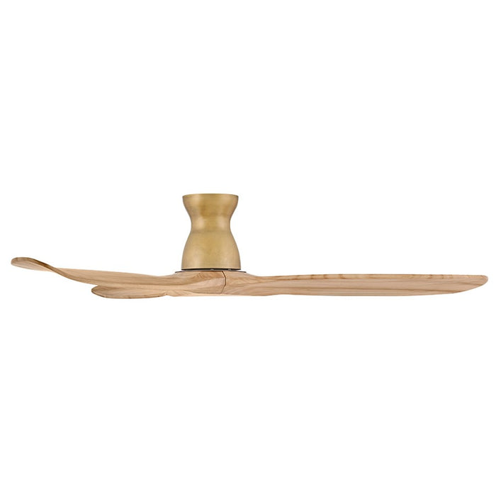 Hinkley Fan Swell Flush 60" Smart Fan, Heritage Brass/Natural