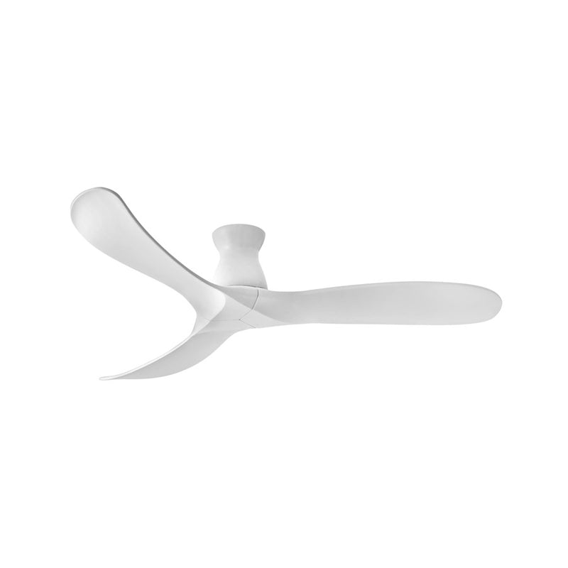 Hinkley Swell Flush 60in 3-Blade Ceiling Fan | Modern Matte White Steel and Weathered Wood Blades | Indoor & Covered Patio | 60 x 60 | Model 903460FMW-NDD