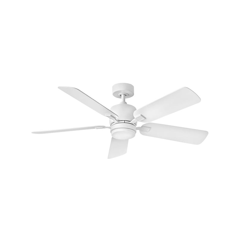 Hinkley Afton 52in 5-Blade Ceiling Fan | Transitional Satin Steel and Matte Black Wood Blades | Living Room & Bedroom | 52 x 52 x 15 | Model 903552FSS-LIA