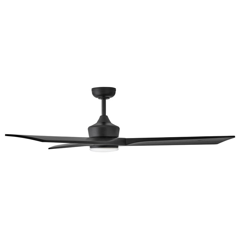 Hinkley Fan Sculpt 60" LED Smart Fan, Matte Black/Black