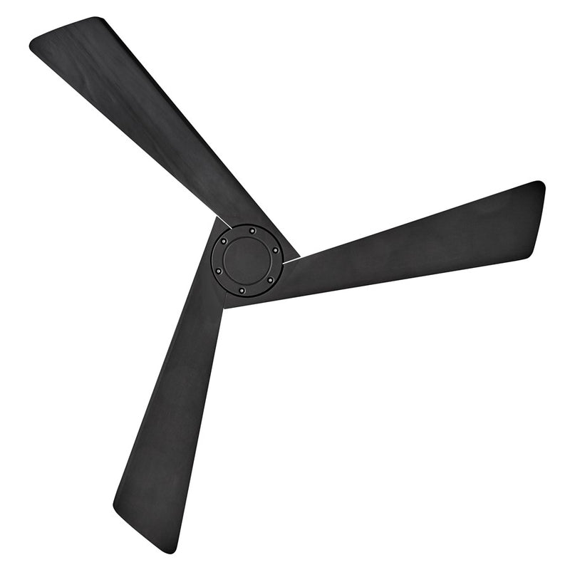 Hinkley Fan Sculpt 60" LED Smart Fan, Matte Black/Black