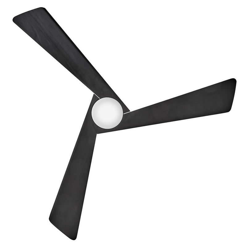 Hinkley Fan Sculpt 60" LED Smart Fan, Matte Black/Black