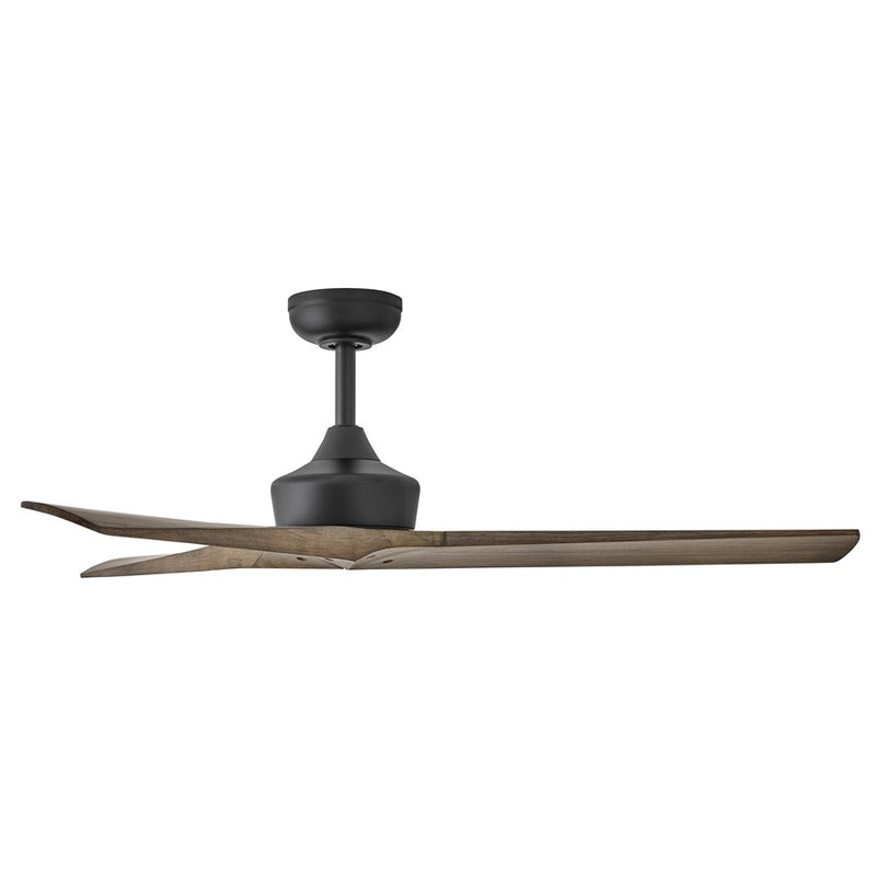 Hinkley Fan Chisel 52" Smart Fan, Matte Black/Driftwood