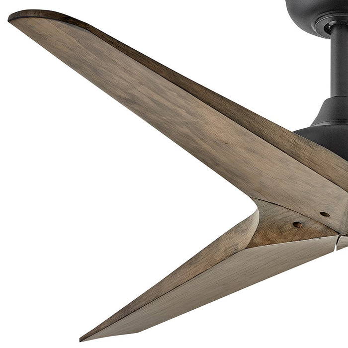 Hinkley Fan Chisel 52" Smart Fan, Matte Black/Driftwood