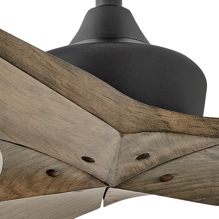 Hinkley Fan Chisel 52" Smart Fan, Matte Black/Driftwood