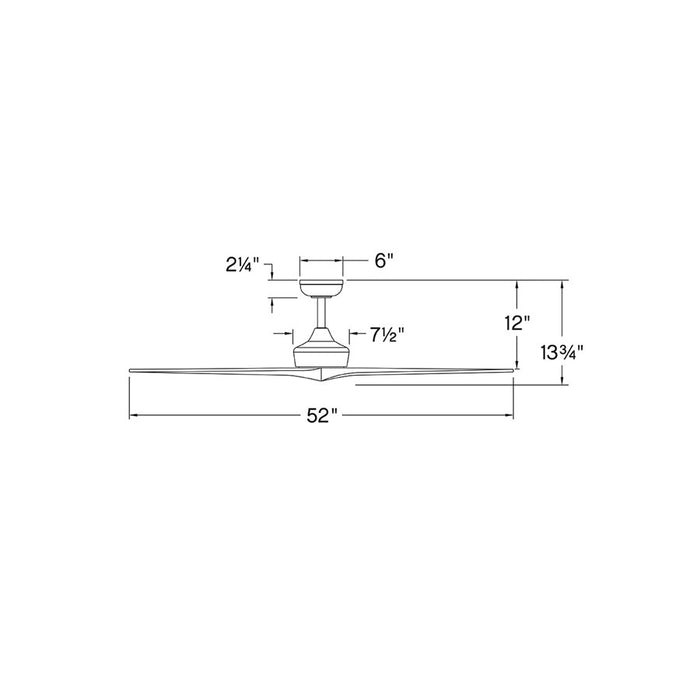 Hinkley Fan Chisel 52" Smart Fan, Matte White/White