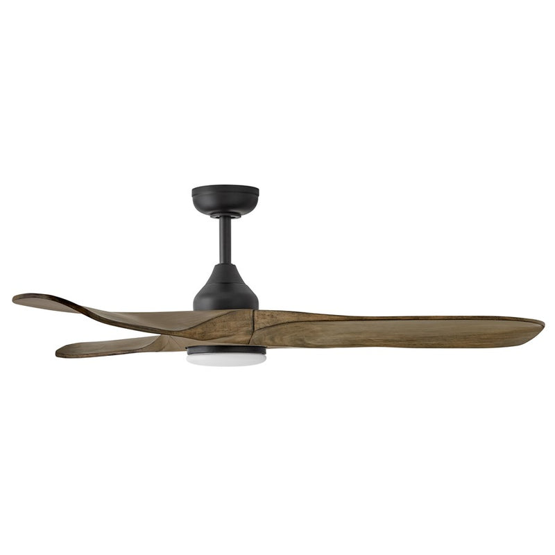 Hinkley Fan Swell Illuminated 56" LED Smart Fan, Black/Driftwood