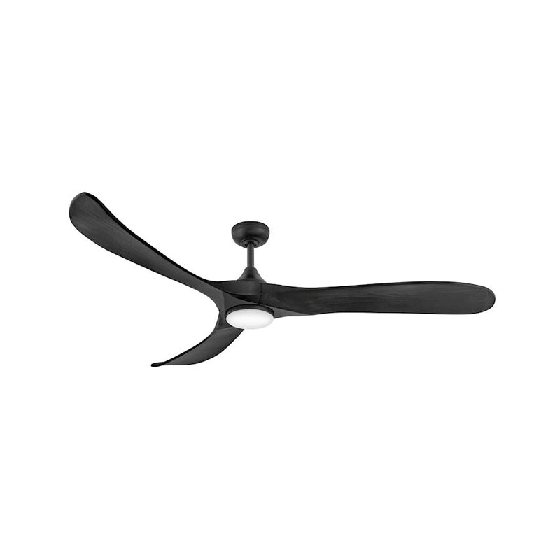 Hinkley Fan Swell Illuminated 72" LED Smart Fan, Black/Black