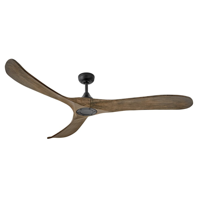 Hinkley Fan Swell Illuminated 72" LED Smart Fan, Black/Driftwood