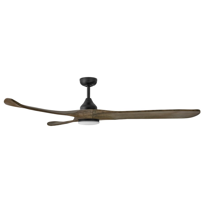 Hinkley Fan Swell Illuminated 72" LED Smart Fan, Black/Driftwood