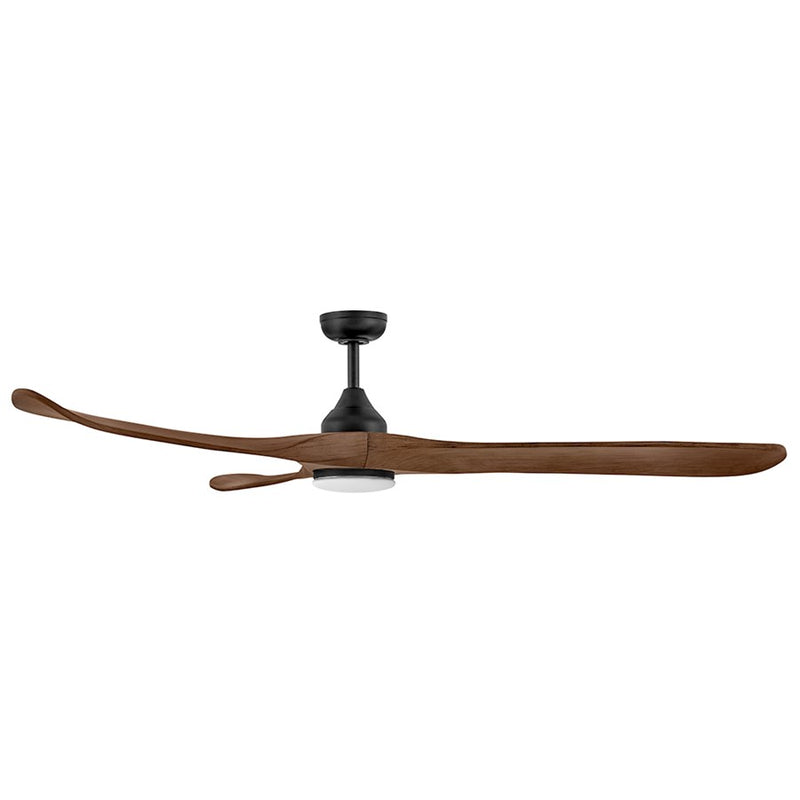 Hinkley Fan Swell Illuminated 72" LED Smart Fan, Black/Walnut