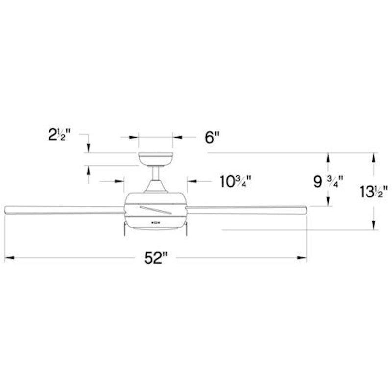 Hinkley Croft 52in LED Ceiling Fan | Modern Heritage Brass Steel and Matte White/Matte Black Wood Blades | Living Room & Bedroom | Model 904052FHB-LIA