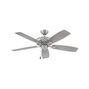 Hinkley Highland Wet 52in Ceiling Fan | Transitional Brushed Nickel Steel and Silver Composite Blades | Indoor & Outdoor Covered | Model 904152FBN-NWA