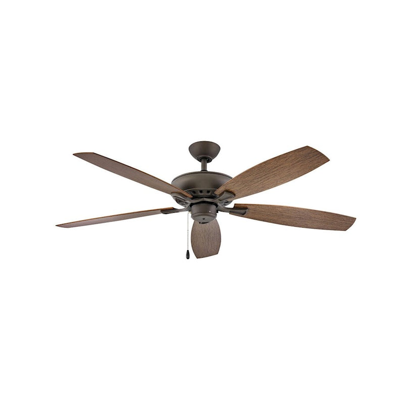 Hinkley Highland Wet 60in Ceiling Fan | Transitional Metallic Matte Bronze Steel and Composite Blades | Indoor & Covered Outdoor | Model 904160FMM-NWA