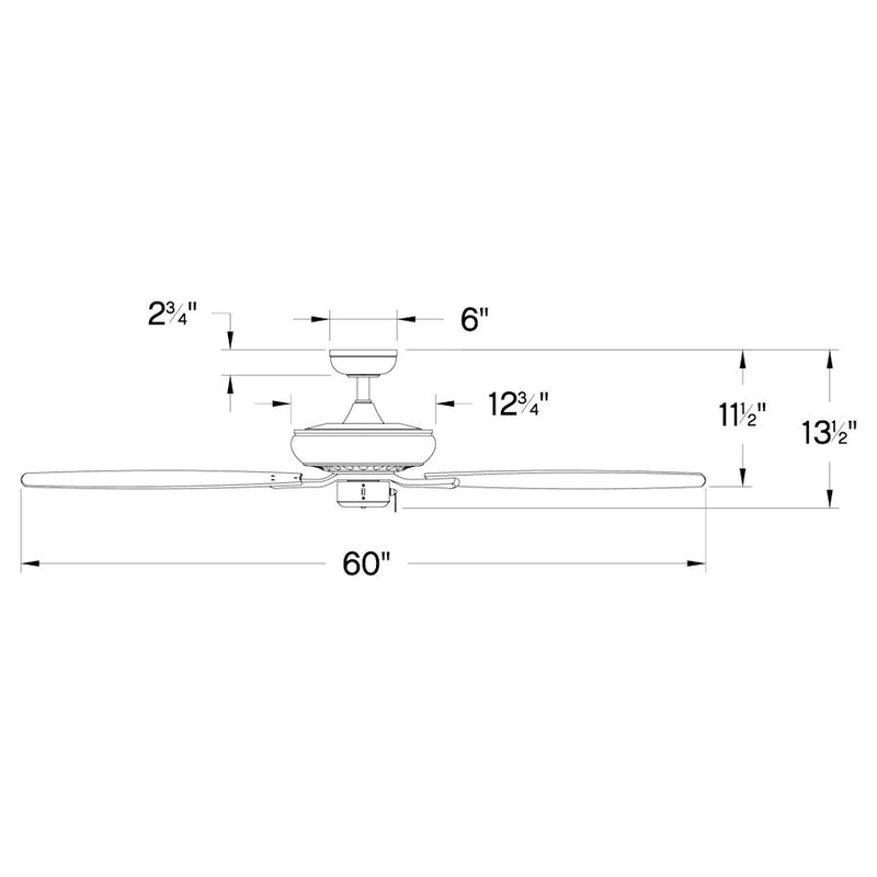 Hinkley Highland Wet 60in Ceiling Fan | Transitional Metallic Matte Bronze Steel and Composite Blades | Indoor & Covered Outdoor | Model 904160FMM-NWA