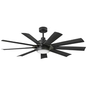Hinkley Fan Turbine 60" LED Smart Fan, Matte Black/Matte Black - 904260FBB-LWD