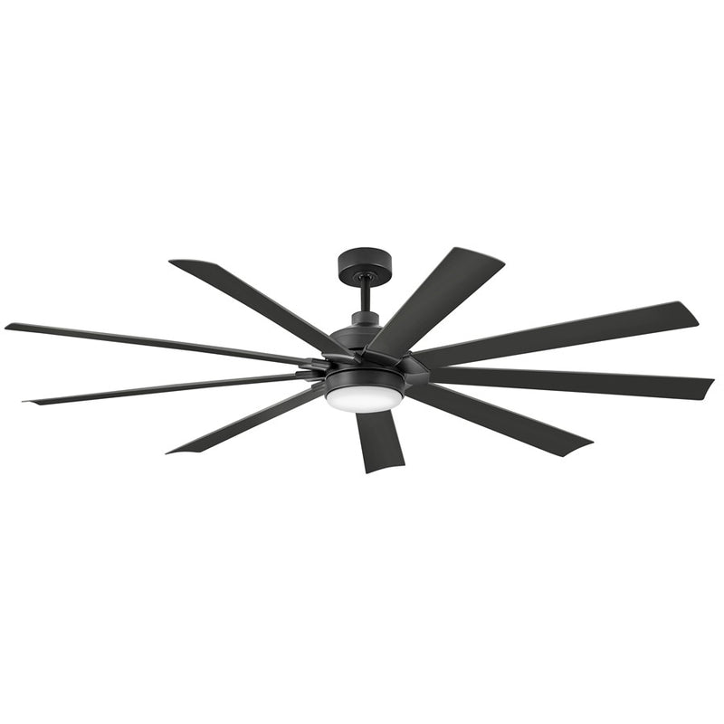 Hinkley Fan Turbine 80" LED Smart Fan, Matte Black/Matte Black