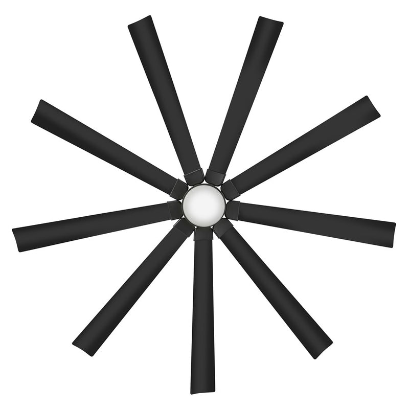 Hinkley Fan Turbine 80" LED Smart Fan, Matte Black/Matte Black