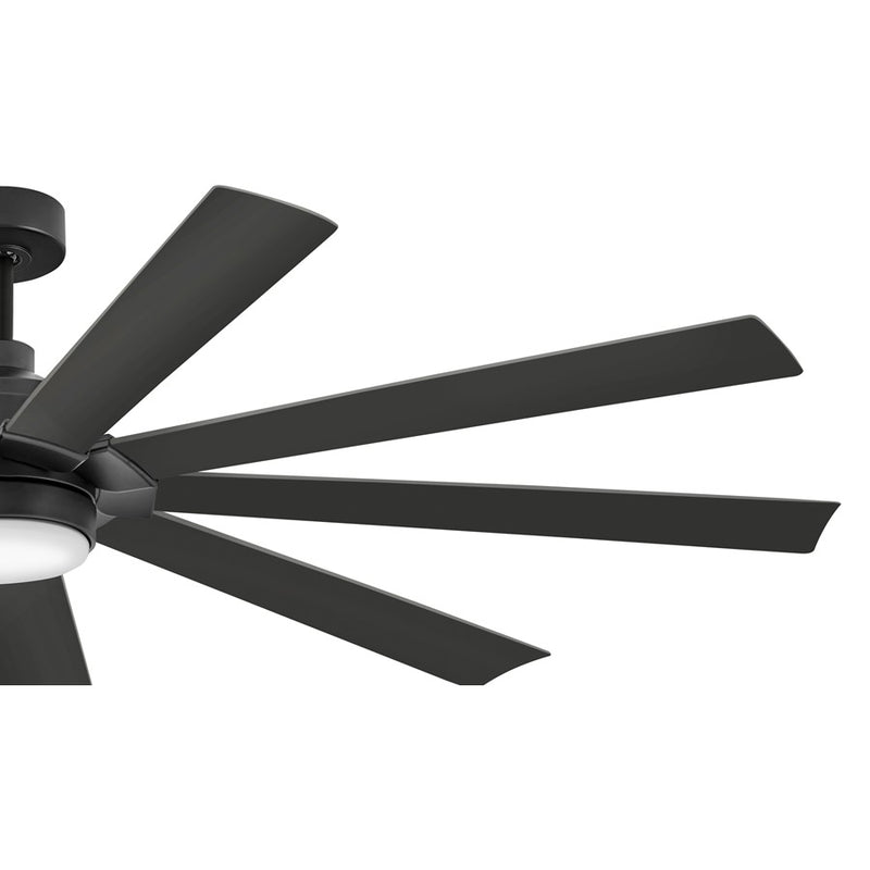 Hinkley Fan Turbine 80" LED Smart Fan, Matte Black/Matte Black