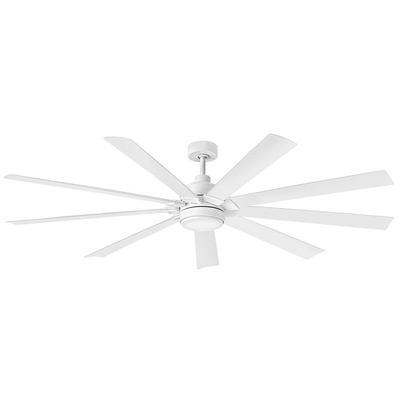 Hinkley Fan Turbine 80" LED Smart Fan, Chalk White/Chalk White - 904280FWW-LWD