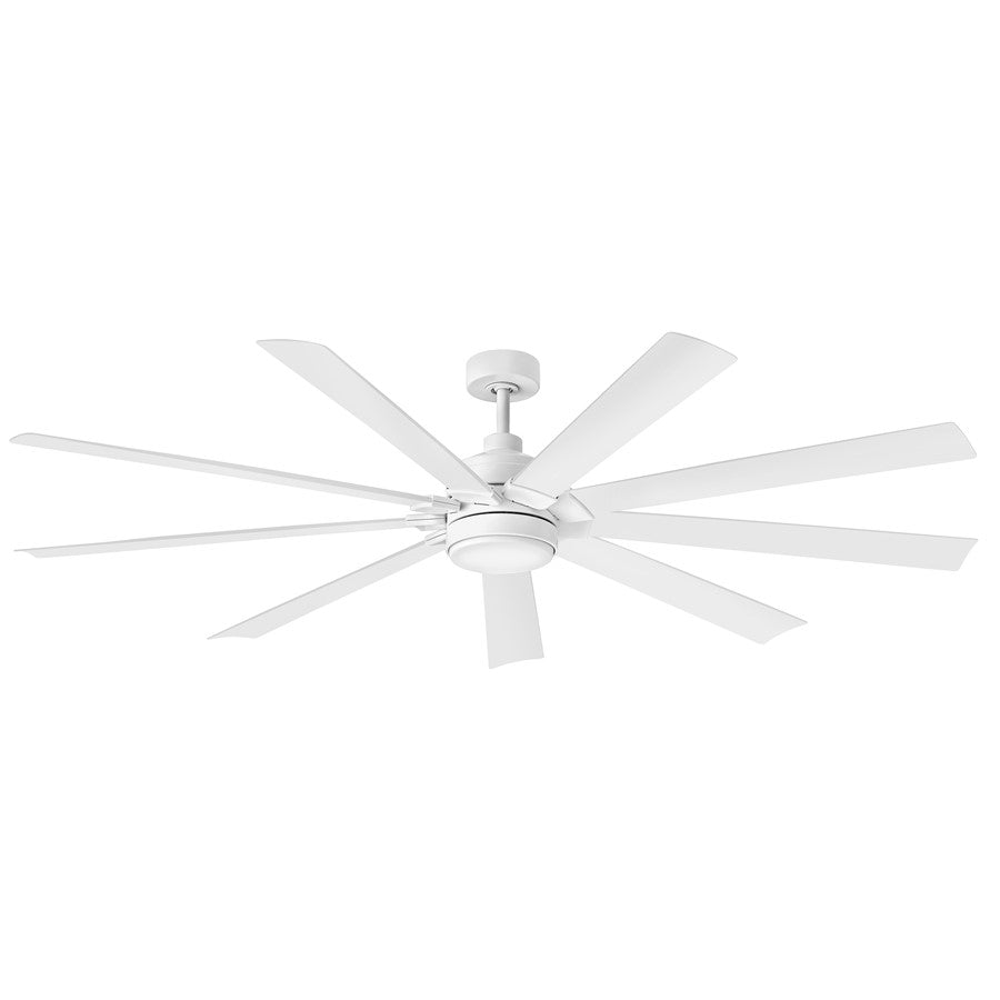 Hinkley Fan Turbine 80" LED Smart Fan, Chalk White/Chalk White - 904280FWW-LWD