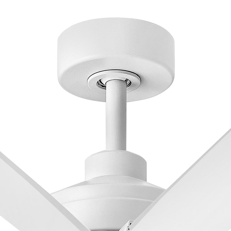 Hinkley Turbine 80in 9-Blade LED Smart Ceiling Fan | Modern Industrial Chalk White Steel and Etched Opal Glass | Covered Patio & | Model 904280FWW-LWD
