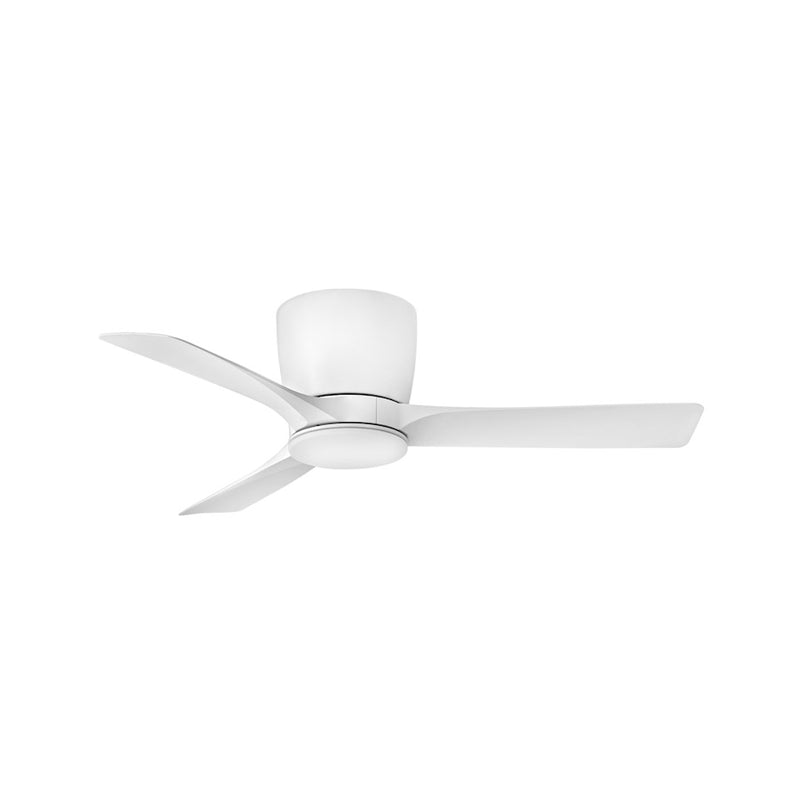 Hinkley Velo 54in LED Ceiling Fan | Transitional Matte Black Steel and Etched Opal Glass | Covered Patio & Living Room | 54 x 54 x | Model 904354FMB-LDA
