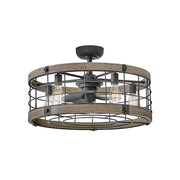 Hinkley Fan Bryce 27" LED Fandelier, Matte Black/Black - 904627FMB-LIA