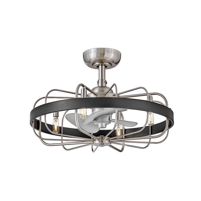 Hinkley Fan Eli 22" LED Fandelier, Brushed Nickel/Silver