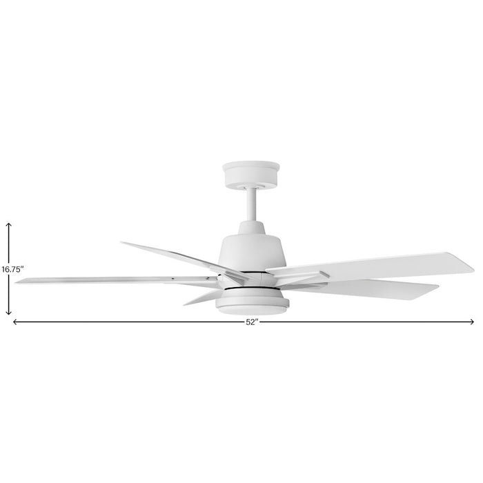 Hinkley Fan Alta 52" LED Smart Fan, Matte White/White