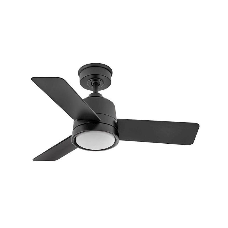 Hinkley Fan Chet 36" LED Fan, Matte Black/Black