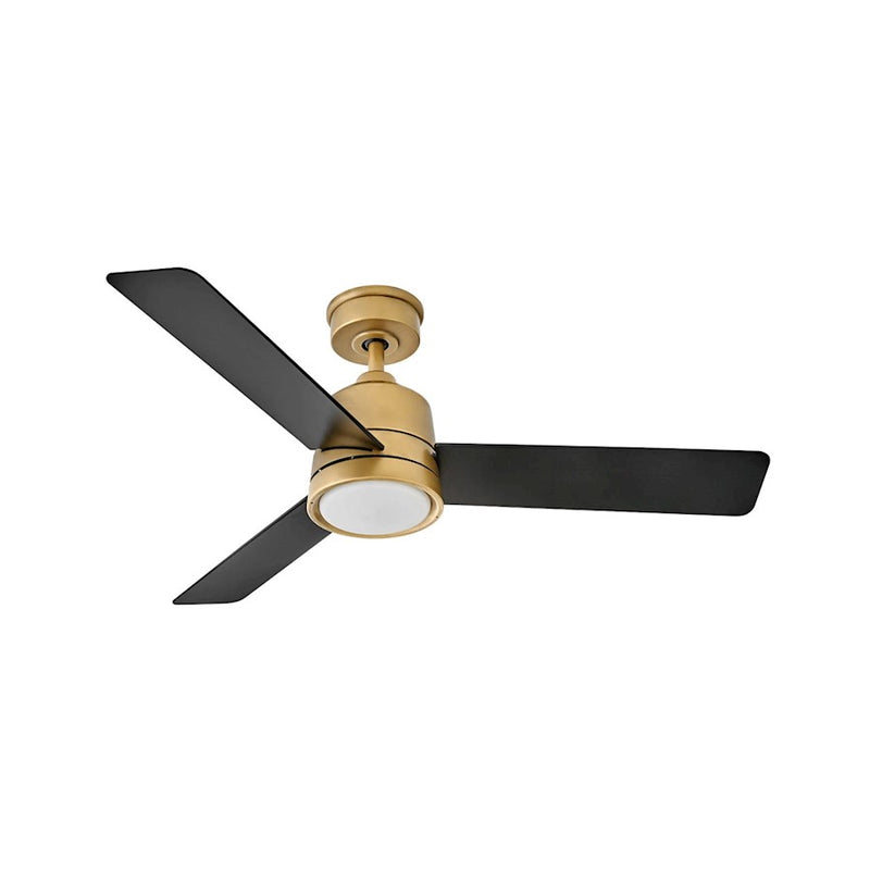 Hinkley Fan Chet 48" LED Fan, Heritage Brass/Black