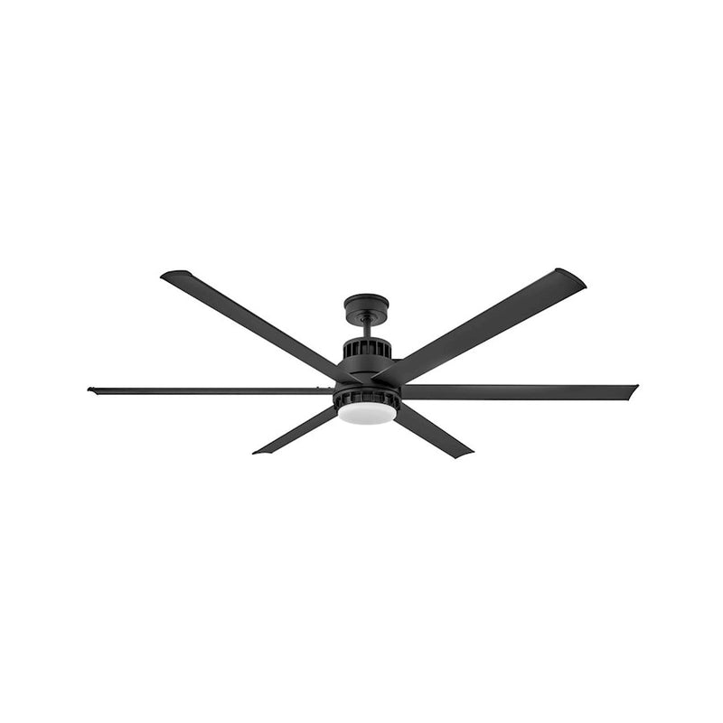 Hinkley Fan Draftsman 72" LED Smart Fan, Matte Black/Black