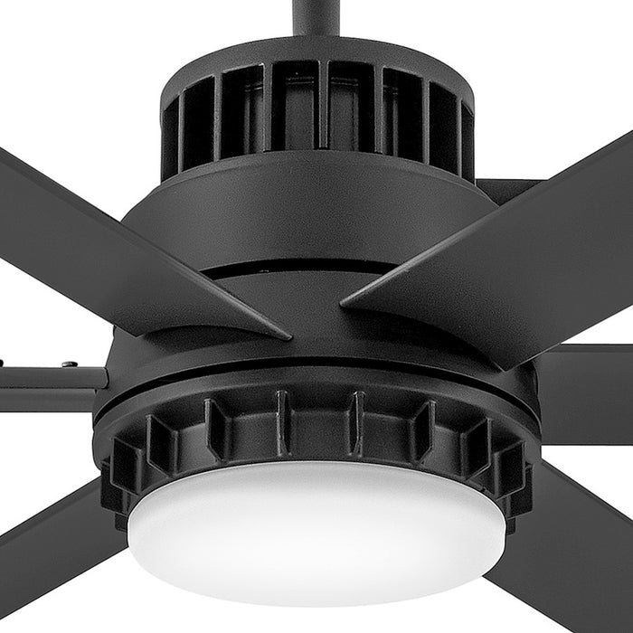 Hinkley Fan Draftsman 72" LED Smart Fan, Matte Black/Black