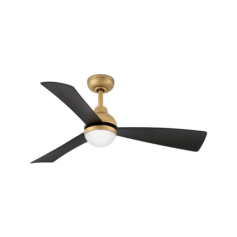 Hinkley Fan Una 44" LED Fan, Heritage Brass/Black