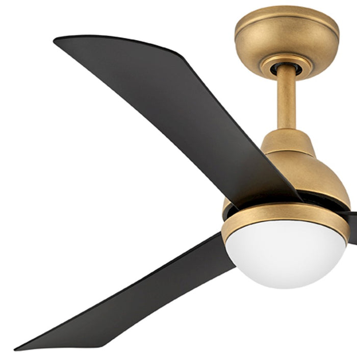 Hinkley Fan Una 44" LED Fan, Heritage Brass/Black