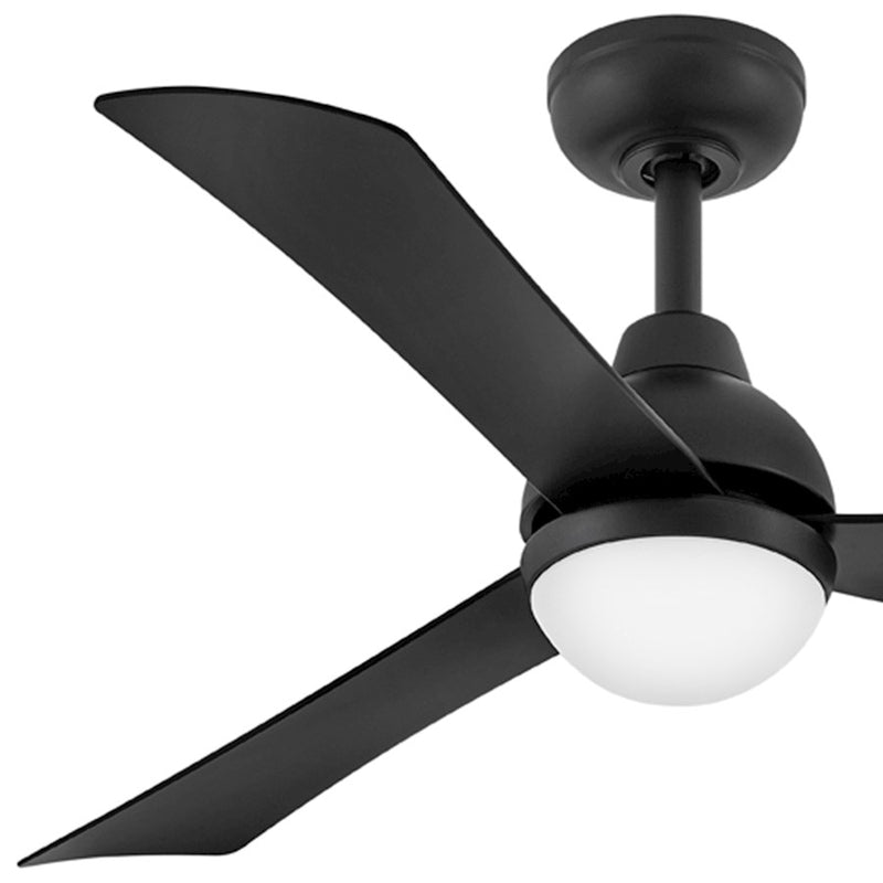 Hinkley Fan Una 44" LED Fan, Matte Black/Black