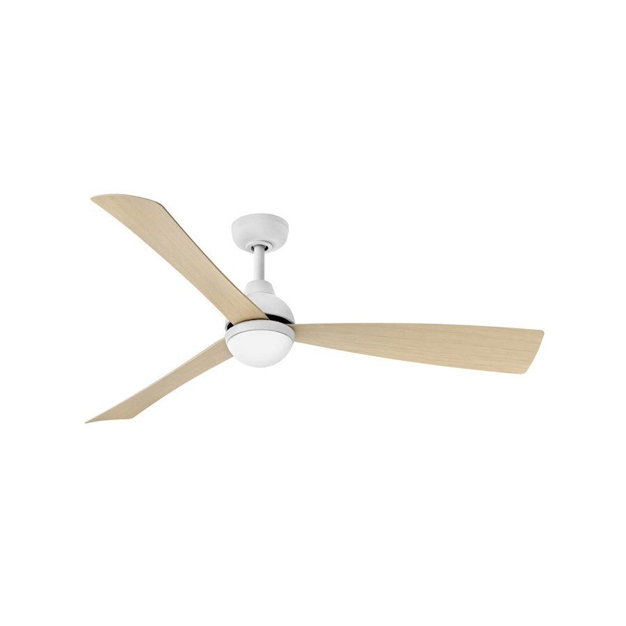 Hinkley Fan Una 56" LED Fan, Matte White/Natural - 905656FMW-LDD