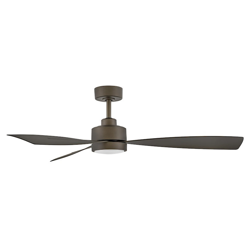 Hinkley Iver 56in LED Smart Ceiling Fan | Modern Scandinavian Metallic Matte Bronze Composite | Covered Patio & Outdoor Living | 56 | Model 905756FMM-LWD